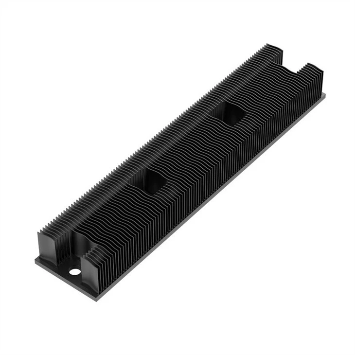 Black Anodized Aluminum Skived Fin Heatsink