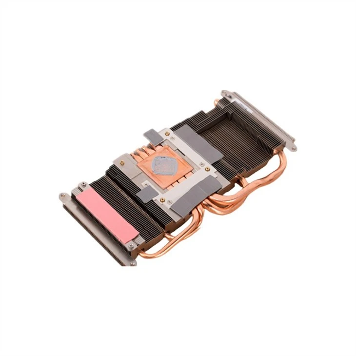 Aluminum Zipper Fin GPU Heatsink With Heat Pipes